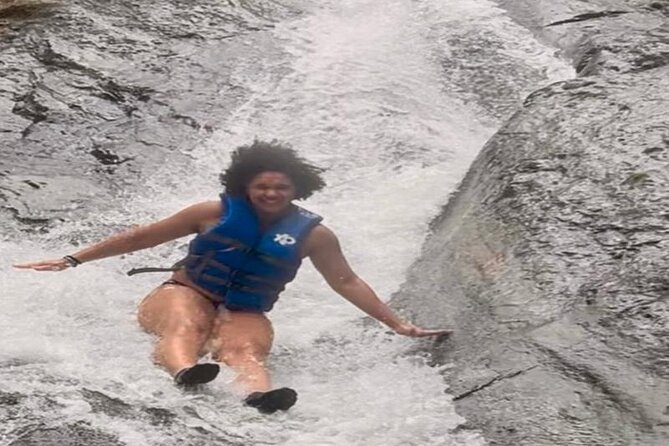 2 Tours in 1 Day: Rainforest Waterslides & Beach Tour w/Transport - The natural waterslides: fun, but not effortless