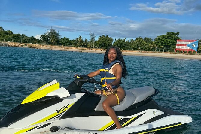 30 Minute Jet Ski Ride along Isla Verde Beach - Preparing for the safety briefing and launch