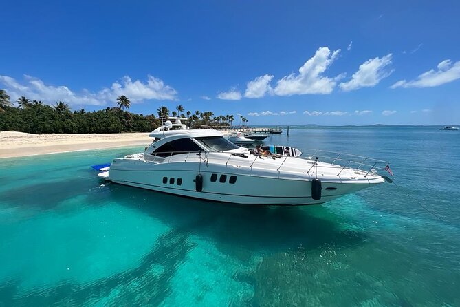 4 Hour Private Luxury 65' Yacht Rental in Puerto Rico - Choosing Icacos for clear water and a relaxed swim