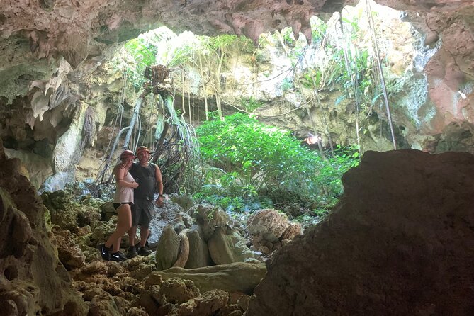Adventure in Cave and the Guayaney Spring - Entering the cave with a helmet and lamp