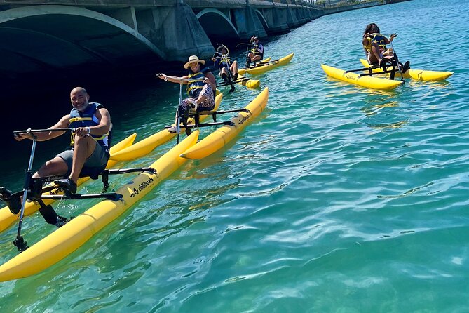 Adventure Water Bike in Condado Lagoon, San Juan - Staff support, safety, and getting off the bikes