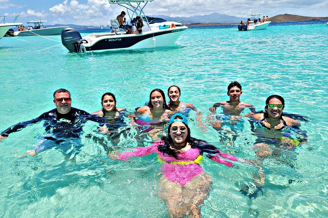 All-Inclusive: Mako 29ft Boat Tour to Icacos Palomino & Palominito - Tortuga Reef and the white sand of Cayo Icacos
