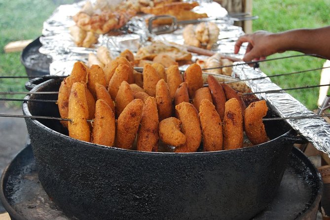 Boriken Flavor: Roast Pork Hwy, Rum Tasting, Loiza Fritters - The Los Piñones kiosks and family cooking