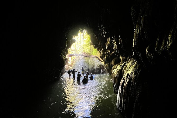 Cave Adventure: Canyon and Hidden Waterfall in Charco Azul - The first jump sets the tone