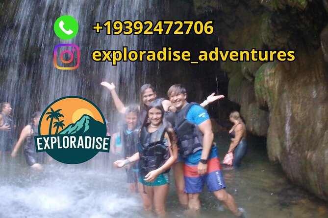 Cave Adventure - Charco Azul Caves, Canyon & Waterfall Adventure - Swimming through Arenales Caves