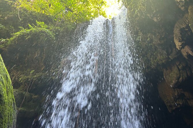 Charco Azul, Hidden Caves, Waterfalls, Beach, Free Adult Drinks - Charco Azul: wading through an aqua-blue canyon