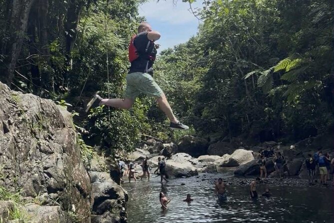 El Yunque Waterslides, Jumps, swing! small business owner:) - The rainforest hike comes first