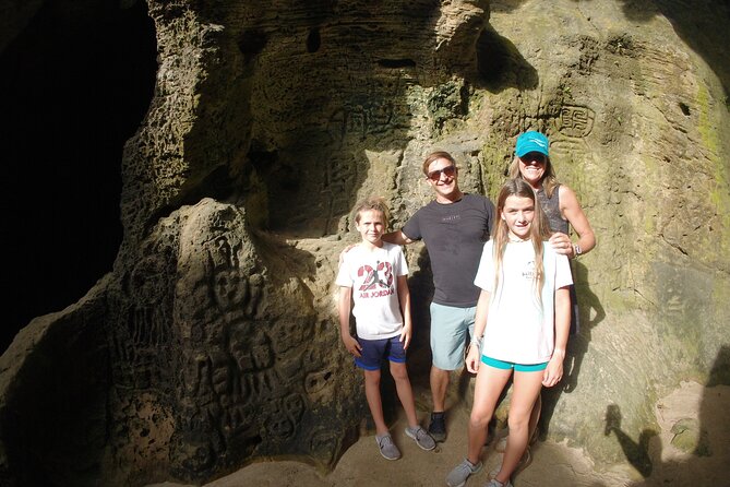 Explore Cueva del Indio + La Poza del Obispo Beach - Entering the cave and seeing Taíno petroglyphs
