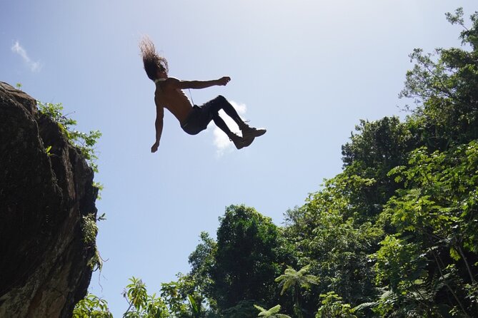 Famous Natural Waterslide in El Yunque Rainforest - Two natural slides and two waterfalls