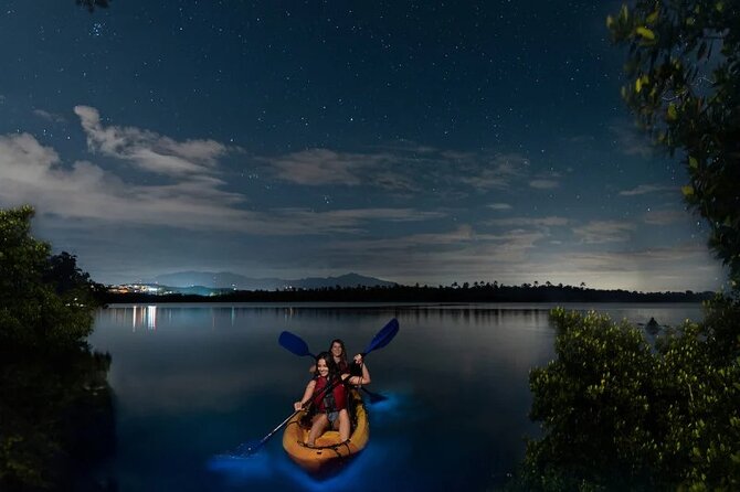Full Clear Kayak Bioluminescent Experience Vieques, Puerto Rico - Getting into the full clear kayak