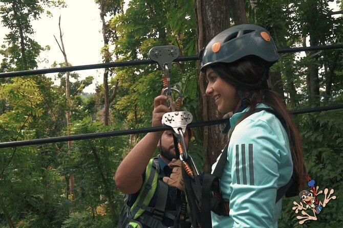 JungleQui Zipline Park at El Yunque National Forest - The safety briefing and getting fitted