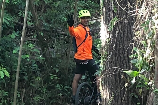 Mountain Bike tour to a Pristine Spring and Cave - Riding a mostly shaded forest trail
