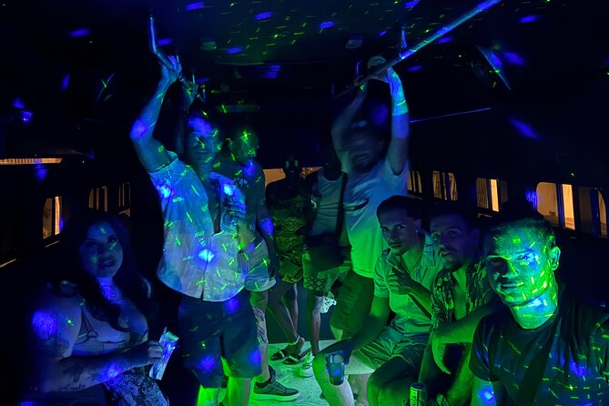 Party Bus Experience in San Juan, Puerto Rico - Inside The Bus, Music Takes Center Stage
