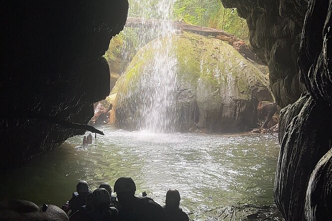 Puerto Rico Charco Azul Hiking Adventure - The waterfall and canyon cliffs