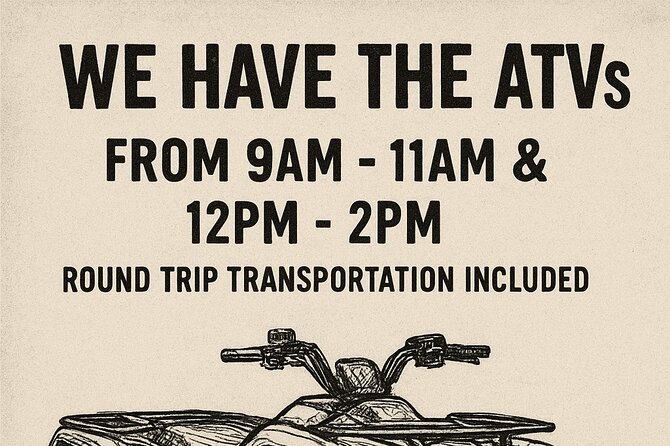 Single ATV Experience: Free Piña Colada + Hacienda Transfer - What You Get for $195