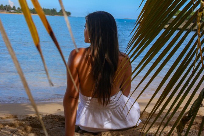Stunning Private Beach Photoshoot in Puerto Rico's Hidden Gem - The scenery: beach, greenery, and room to change the mood