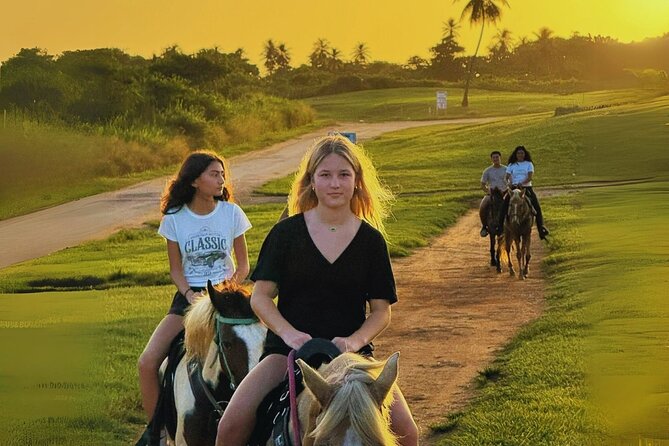 Sunset Horseback Ride by the Beach in Aguadilla, Puerto Rico - Getting comfortable with the Hacienda Carey horses